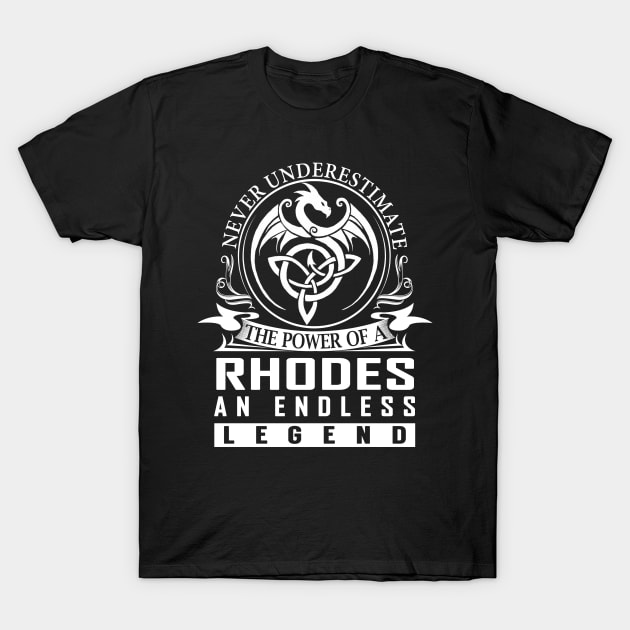 Never Underestimate The Power of a RHODES T-Shirt by RenayRebollosoye